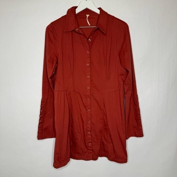 Free People Button Down Long Sleeve Dress - Picture 2 of 4